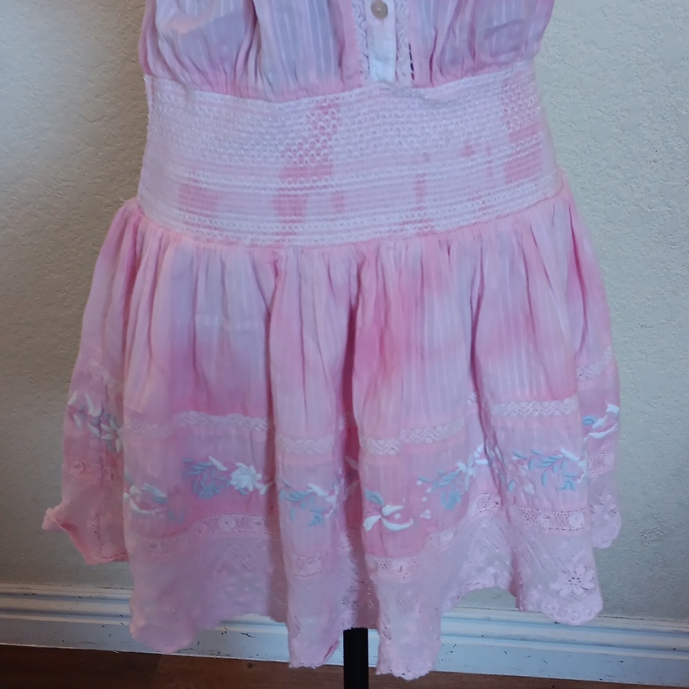 LoveShackFancy Pink Dress Size Large - Picture 5 of 14
